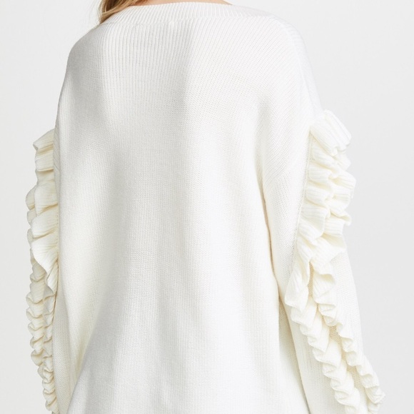 Frame Ruffle-Yoke Ribbed Sweater NWOTS - Picture 7 of 10